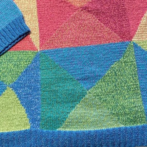 Talbots Multicolor Geometric Sweater - Picture 5 of 7